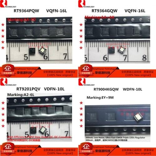 5 pcs RT9364 RT9364PQW AA-9D . RT9364GQW AA=AK . RT9201PQV A2-6L RT9201GQV . RT9004KGQW EY=9M RT9004KPQW RT9004 New original