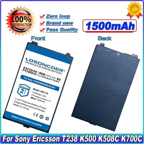 LOSONCOER 1500mAh BST-35 Battery For Sony Ericsson T238K500 K508C K700C Mobile Phone Battery