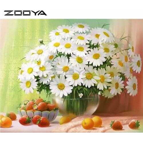 ZOOYA Diamond Embroidery 5D DIY Diamond Painting Flower Chrysanthemum Fruit Diamond Painting Cross Stitch Rhinestone Mosaic BY06
