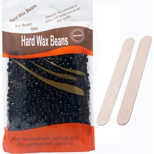 Black 300g Brazilian Hard Wax Beans Depilation Natural Health Creams Spatule Bois Painless Wax Bean Professional Hair Removal
