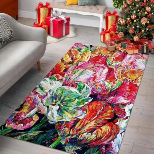 Tulip Flowers Christmas 3D Printed Rugs Mat Rugs Anti-slip Large Rug Carpet Home Decoration