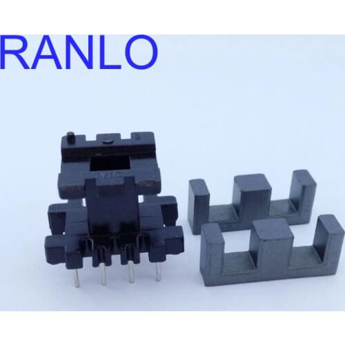 EE25 transformer bobbin PC40 ferrite core vertical 4+4pin