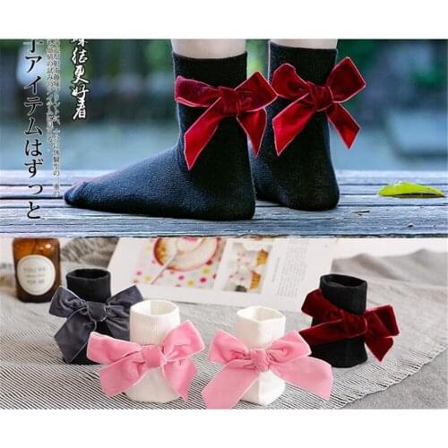 Bow Stockings Lolita Style Japanese Maiden Lovely Woman Lace Short Socks Multiple Colors Cotton Socking B612