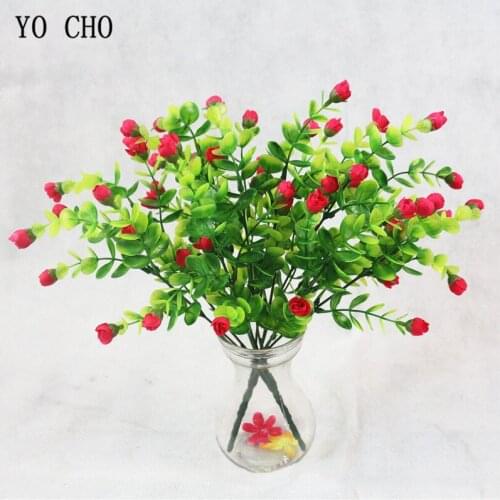 Artificial Rose Flowers Eucalyptus Floret Hotel Mall Decoration Wedding Home Flower Arrangement Gardening Money Leaf Fake Plants