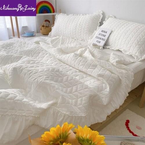 Summer air-conditioning quilt simple Japanese washed cotton double thin quilt machine washable childrens summer cool quilt