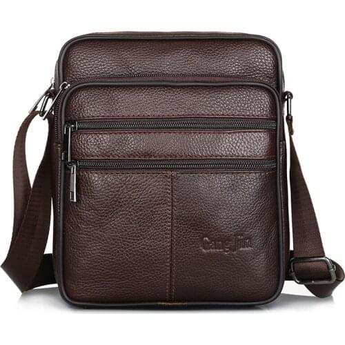 Men Bag Leather Fashion Shoulder Crossbody Bags for Men Male Messenger Bags Small Business Bag Casual Designer Handbags bolsas