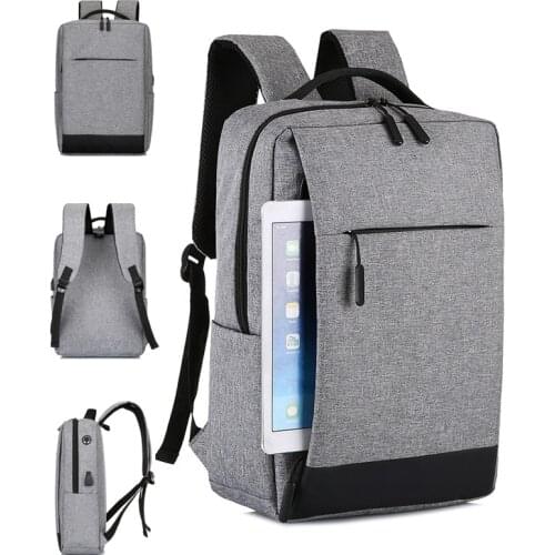 Fashion 15.6 Inch Laptop Backpack USB Men Computer Bag SchoolBag Business Bag Student Oxford Waterproof Rucksack College Daypack