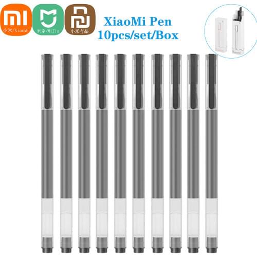 2021 New Original xiaomi mijia gel pen 5 10 pcs/set Japan ink refill Signing Pen 0.5mm black ZTE pen suitable office Learning