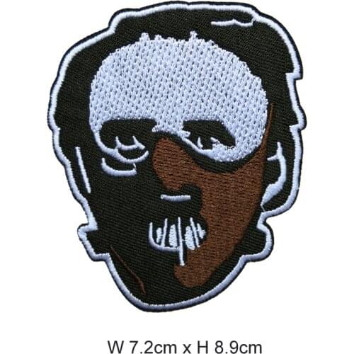 Hannibal HORROR MOVIES Iron On Patches Of Clothing Accessories Fabric Stickers Embroidery Punk Wholesale