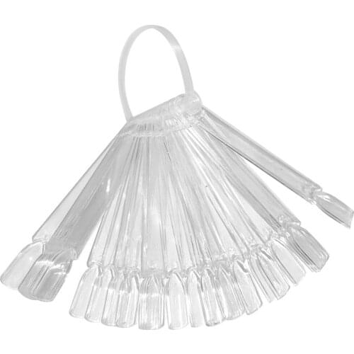 32 Colors Nail plate Template Plate Sector Shape Palette Nails Polish Color Display Set For Nail Color Choose Design