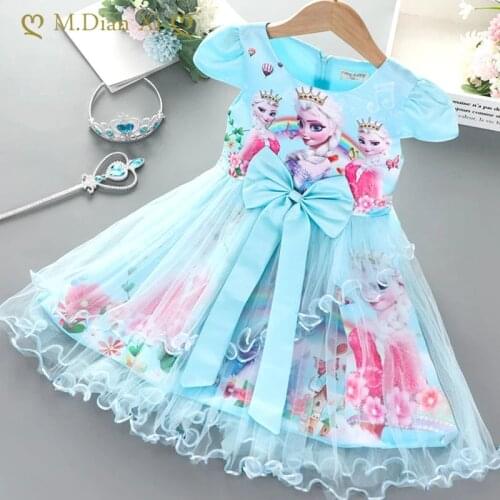 Baby Girls Dress 2020 New Summer Princess Skirt Flying Sleeve Childrens Wear Aisha Party Girls Dress Childrens Wear 1-5y