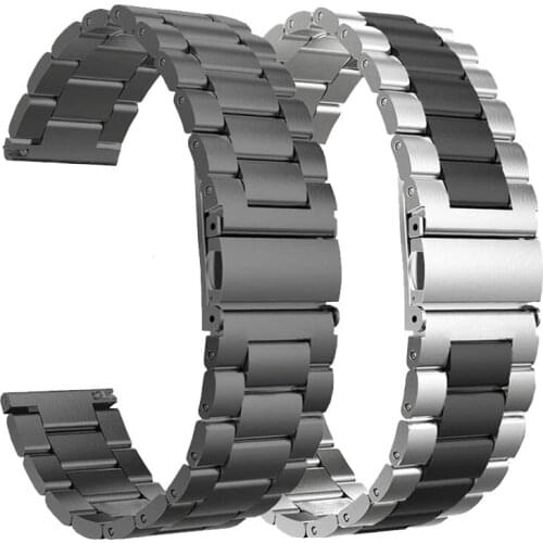 20 22mm Stainless Steel Band For Samsung Galaxy Watch 46mm S3 Strap Metal Wristband For Amazfit GTR Strap gt2 gt2pro/gt2e Correa