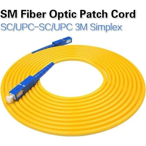 SC/UPC-SC/UPC 10Pcs/Lot 3M Simplex 9/125 Single Mode SM Fiber Optic Cable Patch Cord 10Pcs/Lot Free shipping