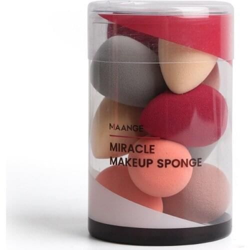 10pcs/set Mini Non-latex Sponge Puff Foundation Makeup Wet And Dry Use Powder Smooth Cosmetic Make Up Puffs Beauty Tools