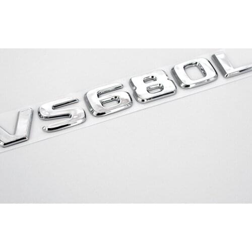 Car Styling ABS Plastic Silver For MAYBACH VS680 S680 V680 Emblem Number Letter Decal Sticker