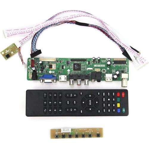 T.VST59.03 For B156XW02 V.2 BT156GW01 v4 LCD/LED Controller Driver Board (TV+HDMI+VGA+CVBS+USB) LVDS Reuse Laptop 1366x768