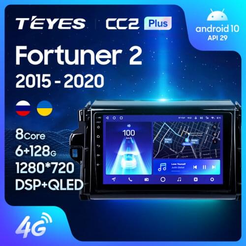 TEYES CC2L CC2 Plus For Toyota Fortuner 2 2015 - 2020 Car Radio Multimedia Video Player Navigation GPS Android No 2din 2 din dvd