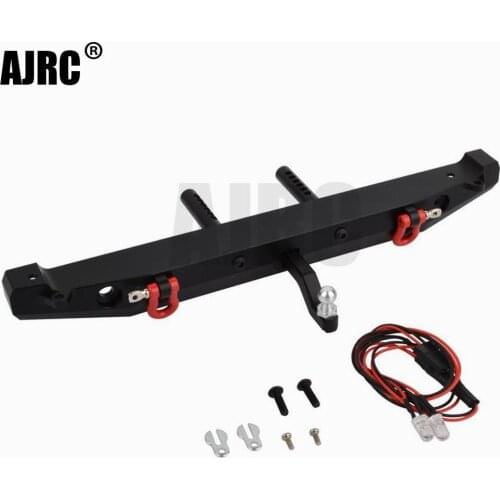 TRX4 Aluminum Rear Bumper with Tow Hitch Shackles For 1/10 RC Crawler Traxxas Trx-4 Axial SCX10 90046 90047 SCX10 II Upgrades