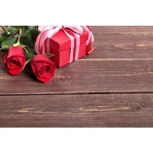 Photo Background Vinyl Photography Backdrop Computer Printed Wooden Plank Rose Gift for Photo studio Party Children Baby Newborn