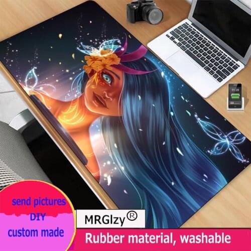 Anime girl mouse pad office desk mat big gaming with computer keyboard book mat household carpet pad waterproof non-slip