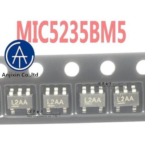 10pcs 100% orginal and new voltage regulator MIC5235BM5 MIC5235YM5 adjustable ADJ silk screen L2AA real stock