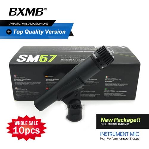 10pcs New Package!! Grade A Quality Professional Instrument Dynamic SM57LC Wired Microphone For Performance Percussion Drum Bass