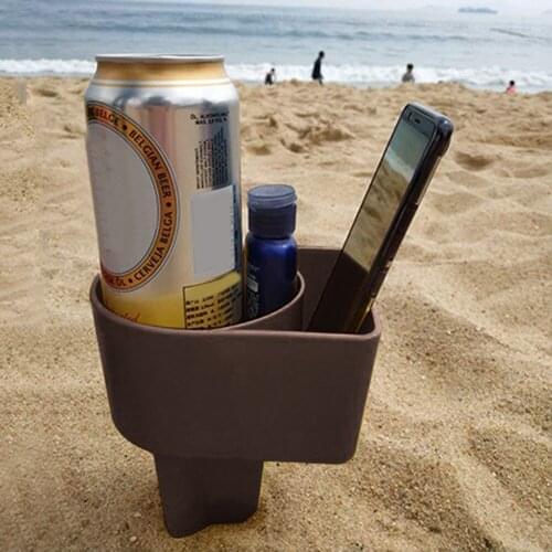 2pcs Beach Cup Holder Plastic Multifunctional Drink Beverage Can Bottle Mount Stand Durable Sand Spike Portable Outdoor Supplies