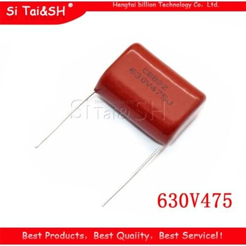 5PCS 630V475 4.7UF Pitch 25MM 630V 475 CBB Polypropylene film capacitor