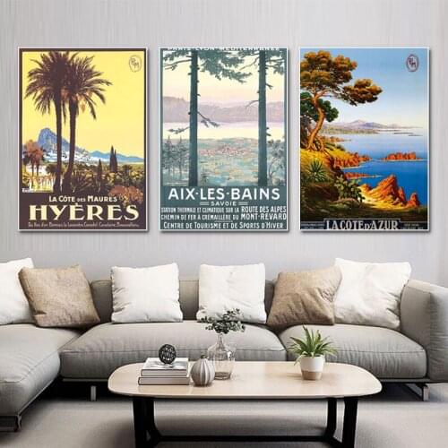 Abstract Island Landscape Posters And Prints Vintage Lyon Canvas Painting Print Home Wall Art Pictures Living Room Decoration