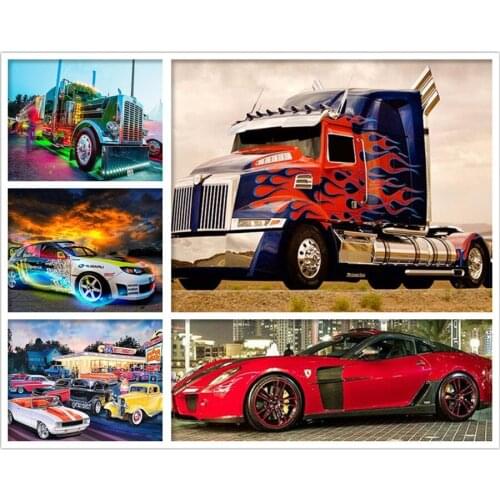5D Diy Diamond Painting Diamond Inlaid Handsome Racing Luxury Car Diamond Embroidery Rhinestone Picture Mosaic Home Decoration