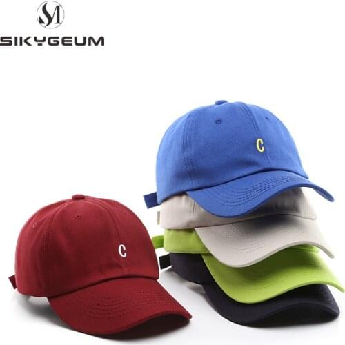 SIKYGEUM Unisex Snapback Caps Mens Summer Hat New Letter Embroidery Baseball Cap Sunshade Letter Hat Outdoor Topi Cotton Hat