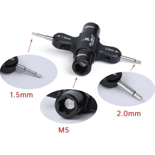 76x50mm IFlight M5 Quick Release Socket Ratchet Wrench 1.5mm 2mm Hexagon Screwdriver AIO Quad Tool for FPV Racing Drones Outdoor