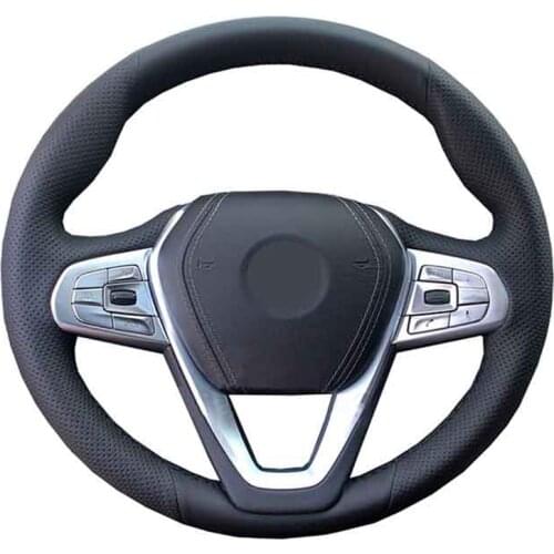 Car Steering Wheel Cover For BMW G30 530i 540i 520d 530e G32 GT 630i 630d Customize DIY Steering Wrap Microfiber Leather