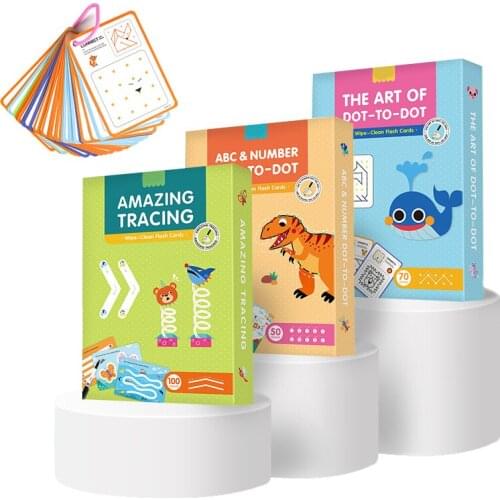 Montessori Children Toys Pen Control Training Draw Number Letter Learning Set Drawing Card Early Educational Toys For Children