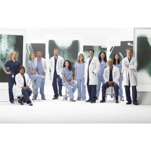 Home Decor Greys Anatomy TV Show-Silk Art Poster Wall Sticker Decoration Gift