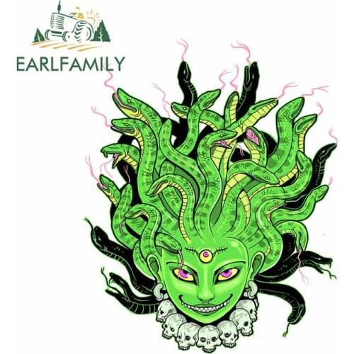 EARLFAMILY 13cm x 10.4cm for Japanese Style Medusa Graphics Car Stickers and Decals Laptop Motorcycle Windows Vinyl Car Wrap