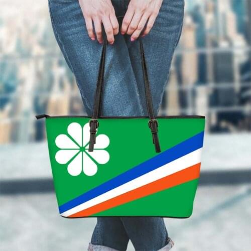 FORUDESIGNS Drop Shipping Ladies Handbags Fashion Marshall Island Kwajalein Flag Brand Designer Female Large Pu Leather Tote Bag