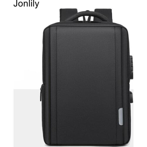 Jonlily Mens Nylon Anti-theft Code Lock Laptop Bag High Capacity Bussiness Commute Backpack With USB Charging Port -KG401