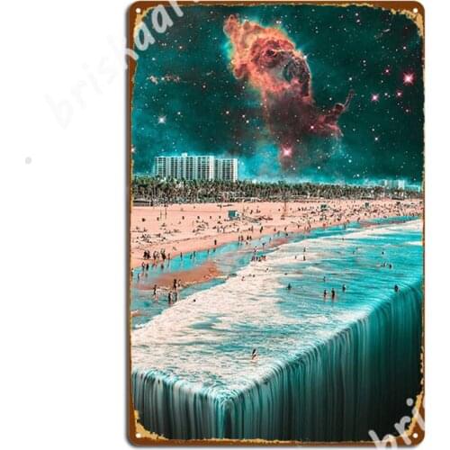 Space Waterfall By Mcavisuals Metal Signs Garage Decoration pub Garage Custom Cinema Garage Tin sign Posters