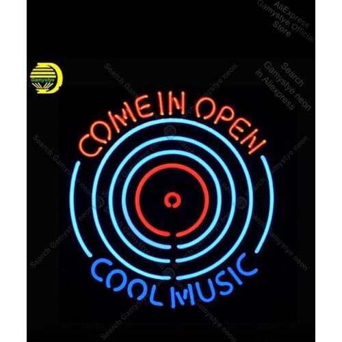 COOL MUSIC COME IN OPEN Neon sign Glass Tube Bulb Light icons light Pet Shop Sign Outdoor Wall Light Custom Business Signs Neon