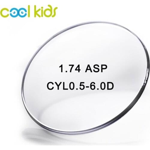 COOL KIDS 1.74 (+12.00~-12.00) Index Prescription Lens For Eyes Single Vision Lens Optical Lenses For Myopia Or Reading Glasses
