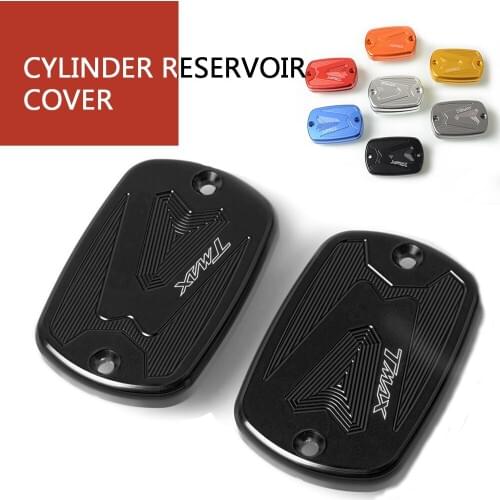 Cylinder Rear Fuel Brake Fluid Reservoir Cover For Yamaha T-max 500 TMAX500 2008-2011 T-MAX 530 2012-2015