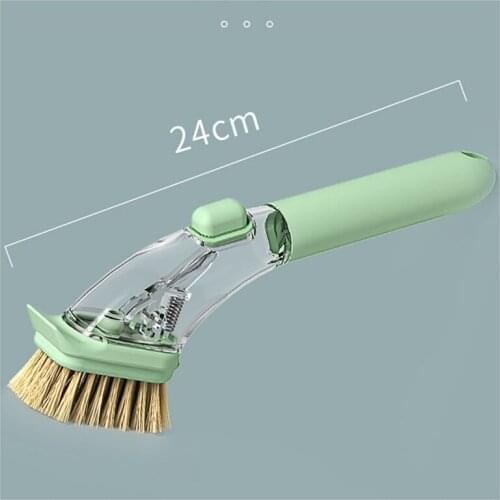 Kitchen Accessories Home Dishwashing Brush Cooking Pot Scrubber Tools Removal of Dirt Oil Cleaning Brush Can Filling Dish Soap
