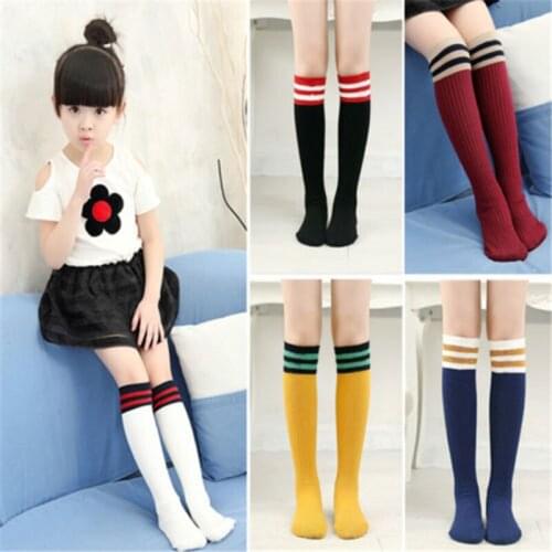 Cute Baby Kids Toddlers Girls Knee High Stockings Tights Leg Warmer Striped Stockings
