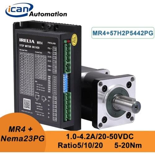 ICAN Planetary Stepper Motor Driver Set Nema23 Ratio5 10 20 5Nm 10Nm 20Nm Reducer For Cnc Stepper Motor Kit