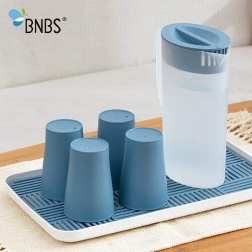 1500ml/2000ml Plastic Cold Water Bottle And Cups Set Home Large Capacity Water Jug With Handle Juice Pitcher Jug For Juices