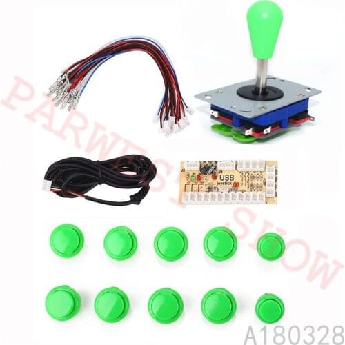 DIY arcade joystick handle set kits with Zippy Joystick Push buttons Zero Delay USB adapter to PC joystick button encoder Sets