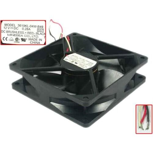 NMB-MAT 3610KL-04W-B49 S57 DC 12V 0.28A 90x90x25mm Server Cooling Fan