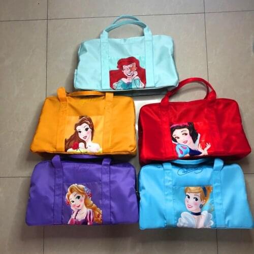 Disney Princess New Fitness Bag Nylon Hand Bag Shoulder Large Backpack Large Capacity Hand Travel Bag