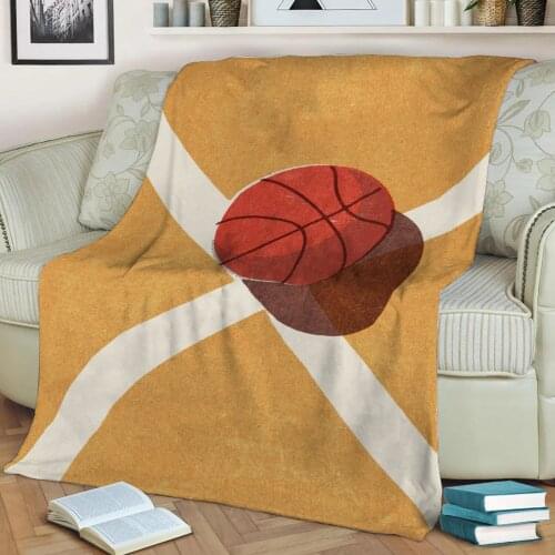 Basketball Indoor 2 3D Print Plush Blanket Throw On Sofa Home Decor Soft Warmth Washable Nap Blanket Dropshipping